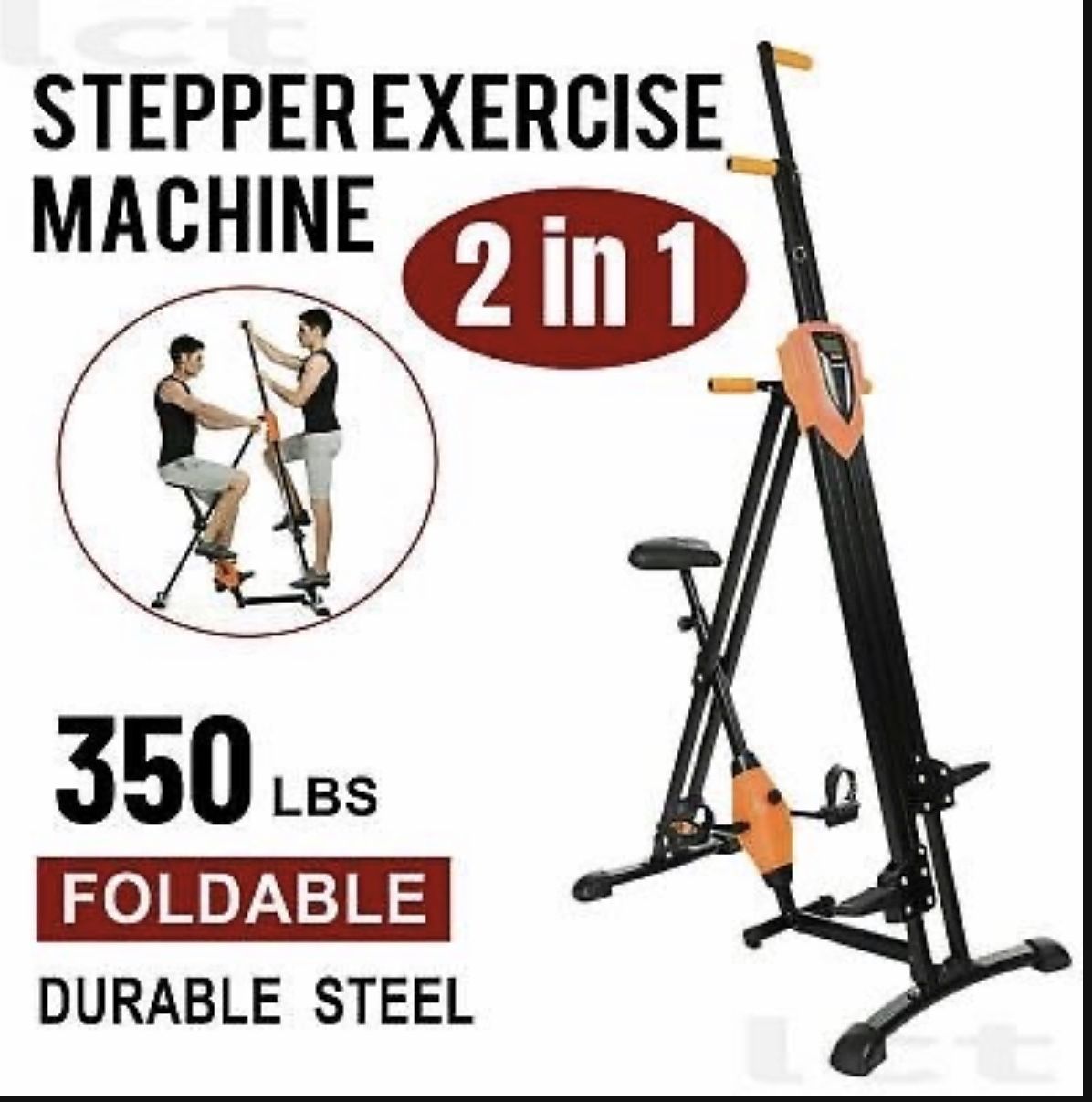 Ancheer 2 in 1 Vertical Climber Exercise Folding Climbing Machine and