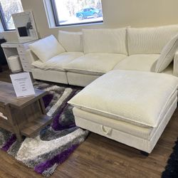 Cloud12 Sectional in White