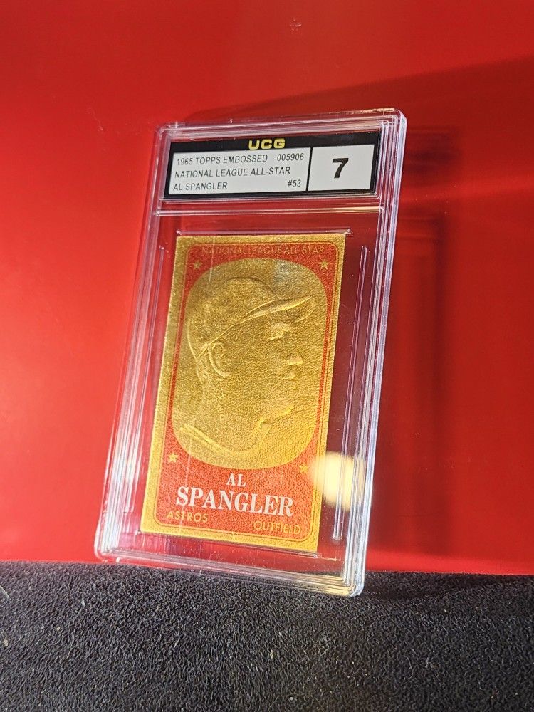 1965 Topps Gold Embossed Insert #53 Al Spangler, Houston Astros UCG NM 7