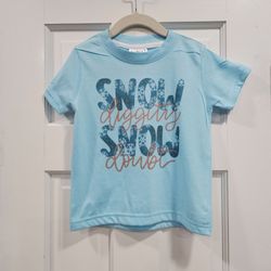 Handmade Toddler Snow Diggity Snow Doubt Christmas Graphic T-Shirt Size 3T