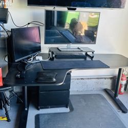 L Shape desk with Cabinet under- IKEA