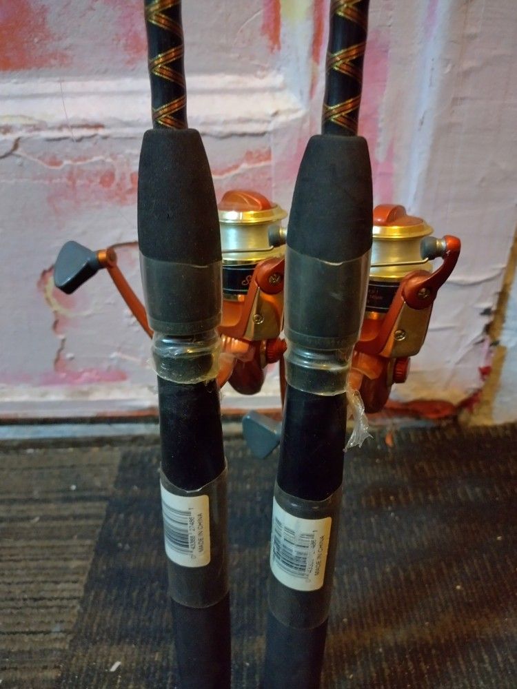 2 Shakespeare Pro Touch rod and reel combos
