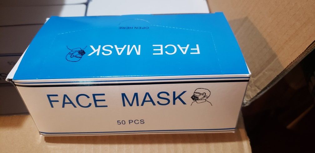 Black Face mask 60 Boxes Of 50 Total 3000 Masks