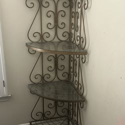 Wrought Iron Corner Shelves