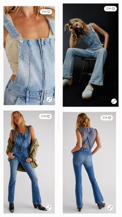 New Free People Denim Overalls Size XL $60 Each