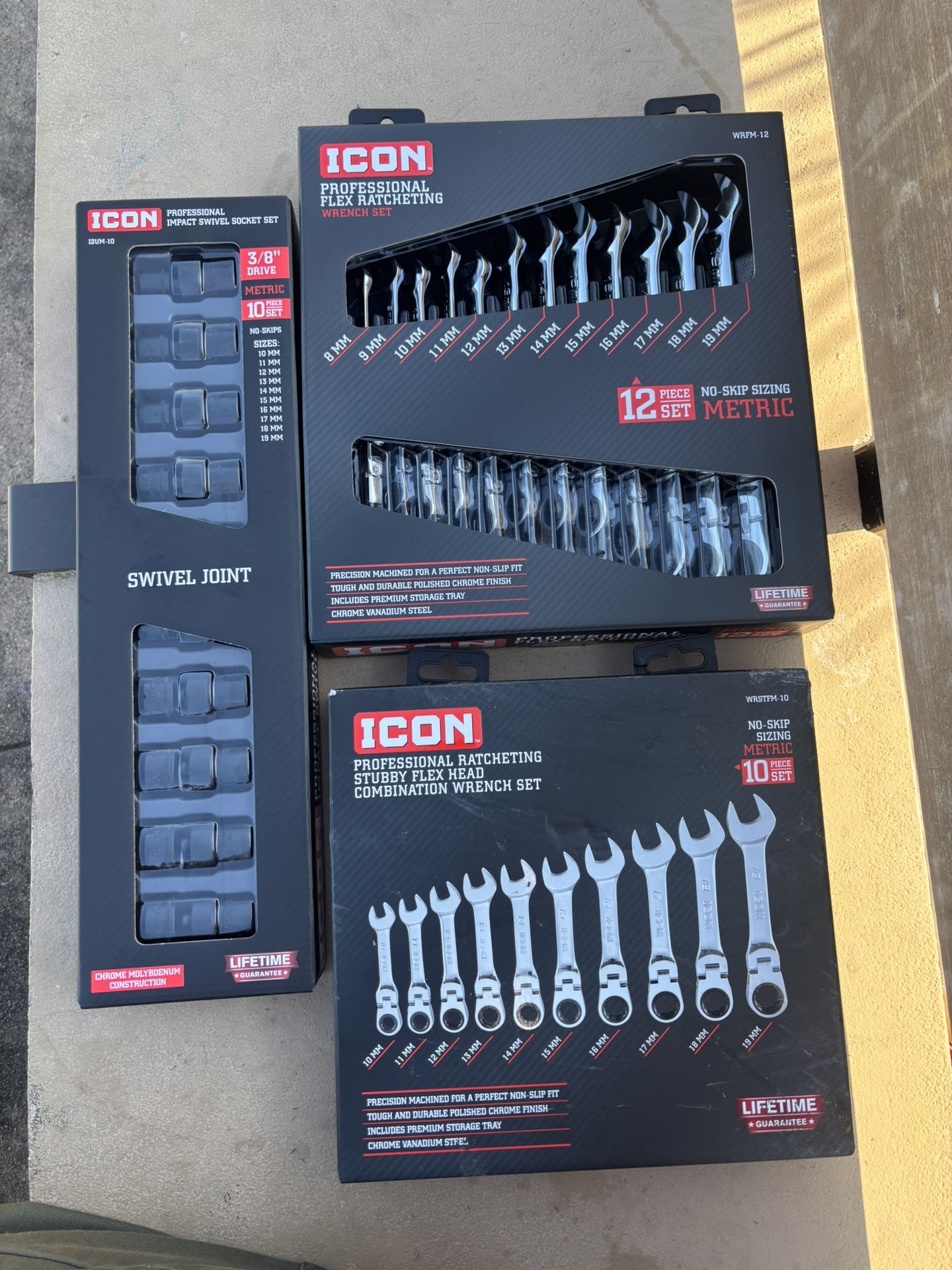 Icon Flex head Ratcheting Wrench Metric (Stubby & Regualar)