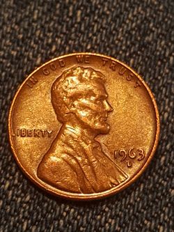 A BEAUT 1963 D BRN LINCOLN PENNY ERRORS 