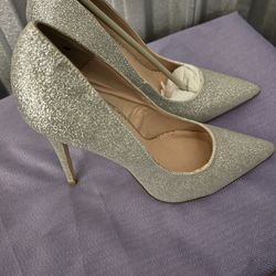 Silver Shiny Heels