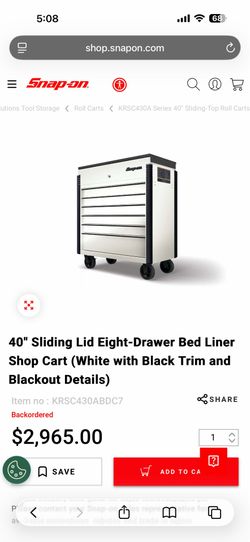 Snap on tool box