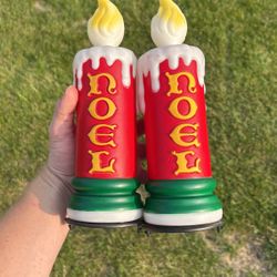 Vintage Candle Christmas Yard Decor   