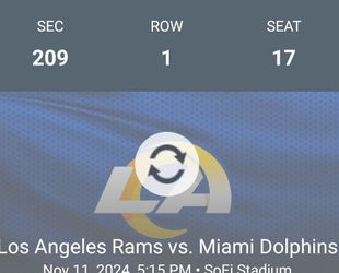 Rams Vs Dolphins 2 Tickets 