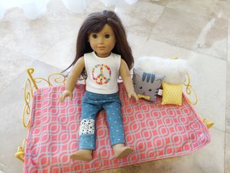 American Girl doll (Grace) plus bed