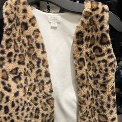 Girls Mud Pie leopard Vest 