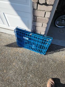 Small Blue Dog Crate