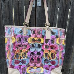 Coach Scribble Clear Bag 