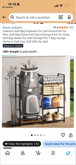 Golf bag stand/organizer