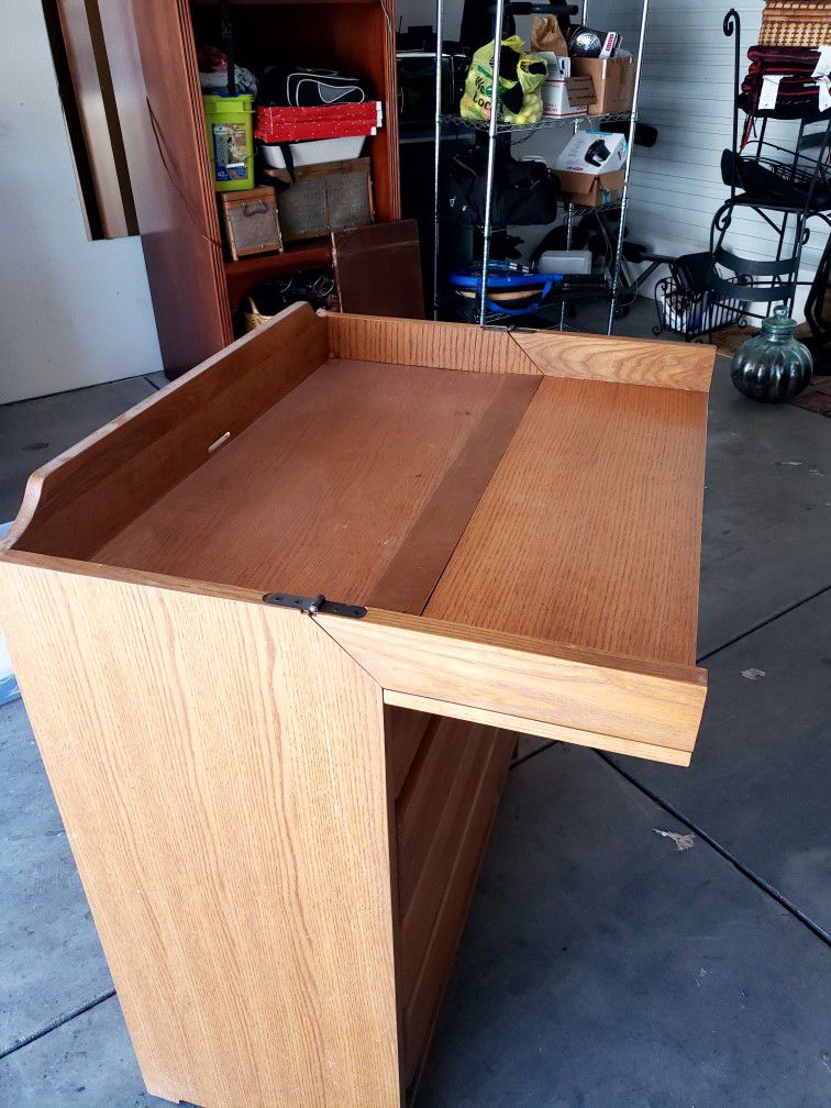 Free Medium Oak Changing Table
