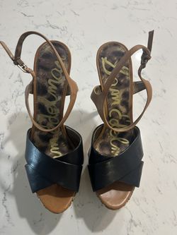 Sam Eldman Black Sandals Size 9.5