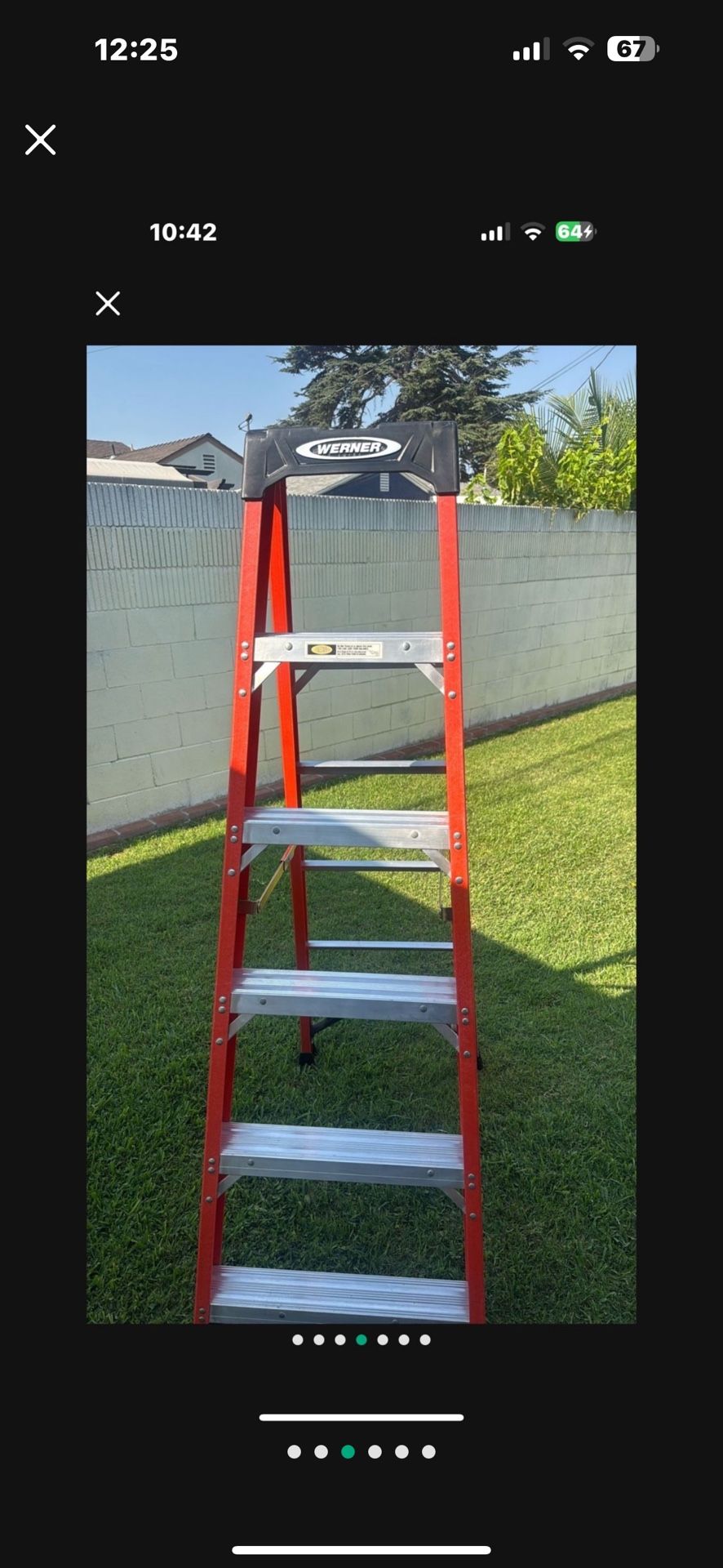 Werner 6 foot step ladder fiberglass mint condition $80 firm price