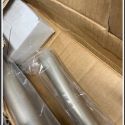 Curved Shower Curtain Rod 38–72” (Brush Nickel) – New