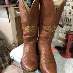 JUSTIN BOOTS EMBROIDERED FT WORTH SIZE 10D