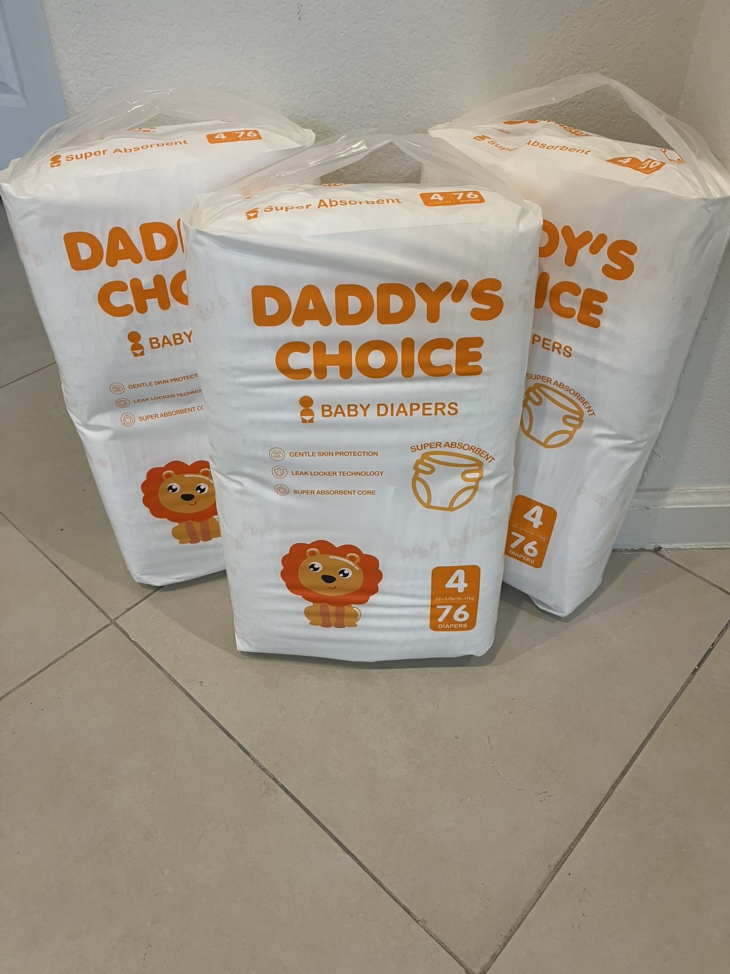 Daddy’s choice diapers 76 in a pack