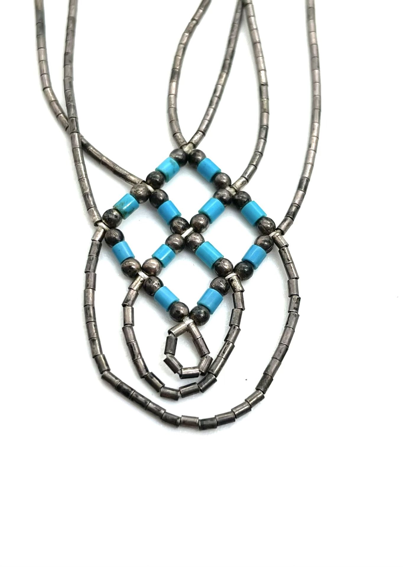 Sterling Liquid Silver Turquoise Necklace