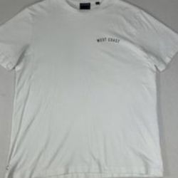 Cuts Clothing Mens XL White Tee Short Sleeve Limited Edition West Coast T Shirt