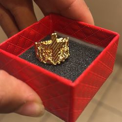 nugget cross ring size 7 14k