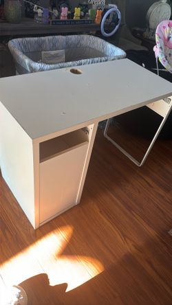 white desk