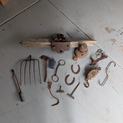 Vintage & Antique Rusty Old West Items Railroad, Farmhouse Metal Yard Art