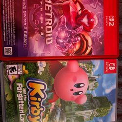 Metroid prime 4 for switch 2 and Kirby and the forgotten land for switch