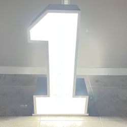 Marquee Number One , 31 in Tall, Brand New With Lights 