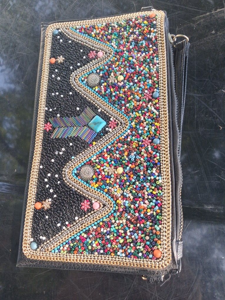 beaded clutch purse