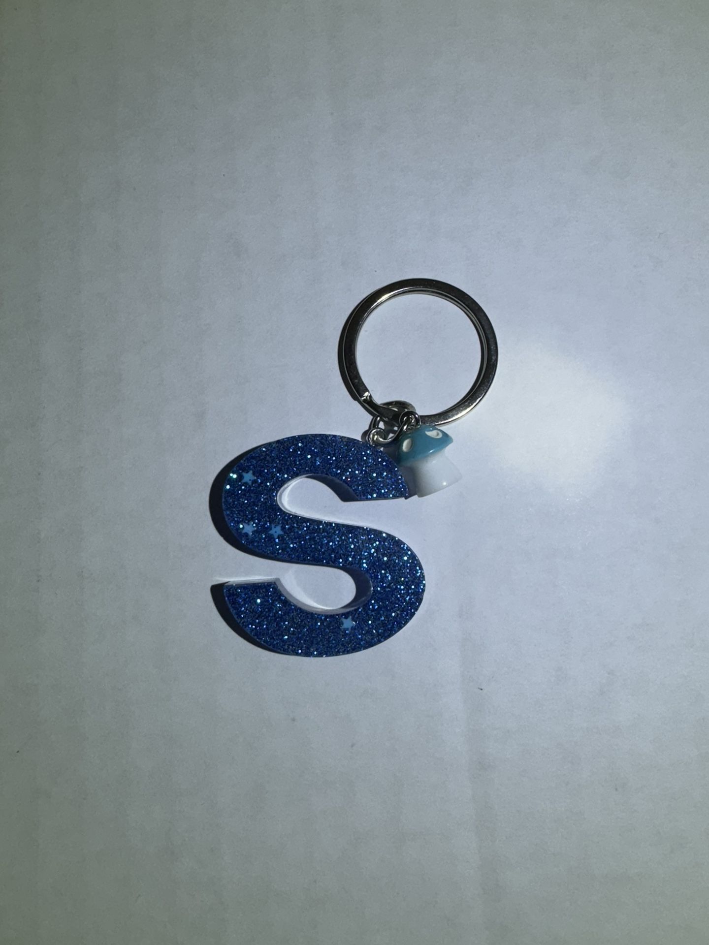 glitter handmade resin keychain