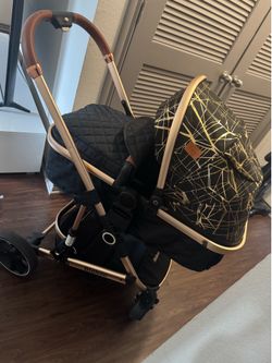 Baby Stroller, 2-in-1 Reversible Toddler Seat with Bassinet Mode,