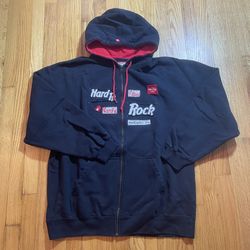Vintage HARD ROCK CAFE WASHINGTON DC FULL ZIP HOODIE HOODED SWEATSHIRT SIZE XL