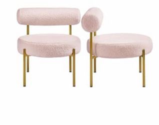 pink vanity chairs set