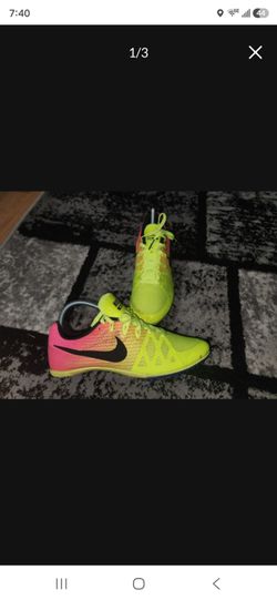 Nike RIVAL M Track Shoes Pink And Yellow
