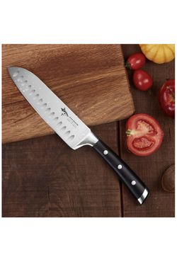Santoku Knife - MAD SHARK Pro Kitchen Knives 7 Inch Chef's Knife, Best  Quality German High Carbon Stainless Steel Knife with Ergonomic Handle,  Ultra