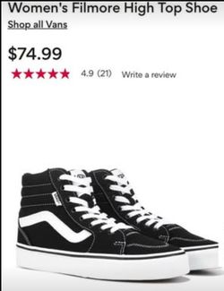Women’s Vans- Filmore Hi, Size 9