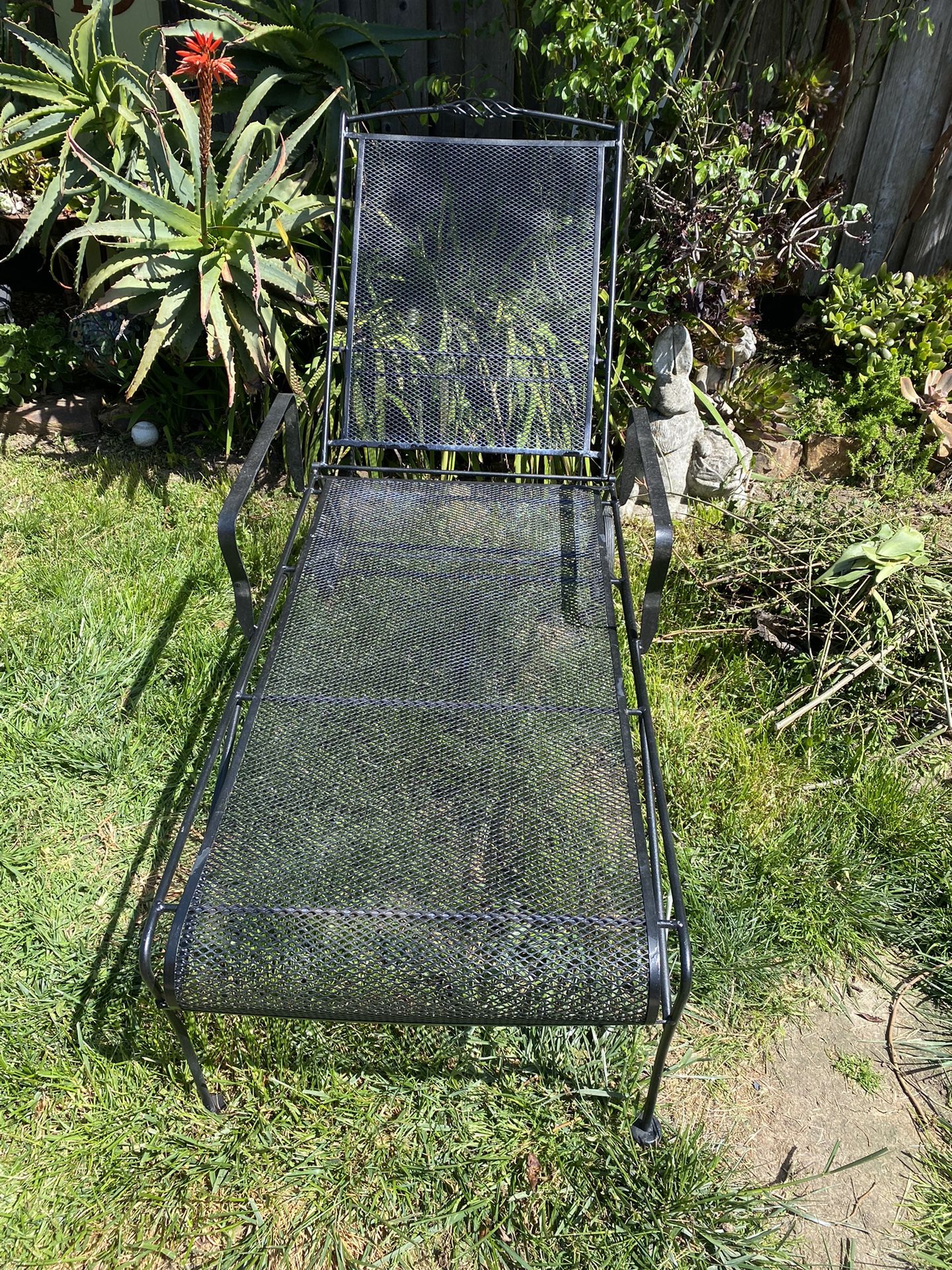 Vintage Wrought Iron Lounge Chair