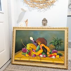 Tropical Fruit Still Life Oil Painting