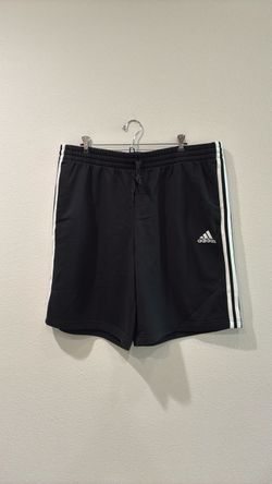 Adidas Men’s Essentials 3-Stripes Fleece Short Casual Bottoms   Black. Sz 2XL