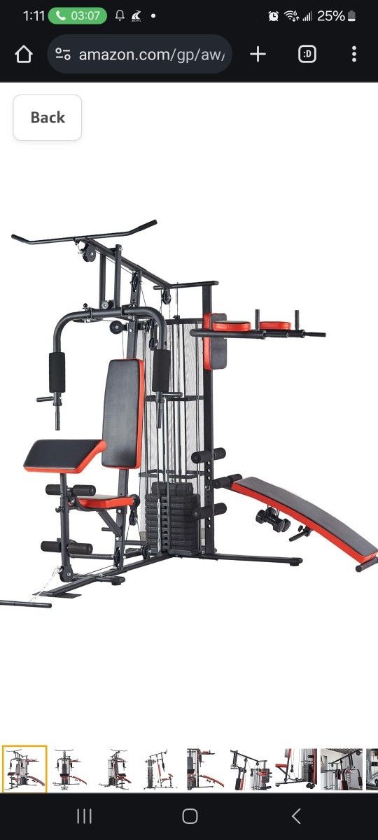 BalanceFrom-Home-Gym-System Workout-Station with 380LB of Resistance, 145LB-Weight Stack,

