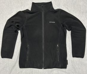 women'sColumbia Black Fleece Jacket – Size M – Full Zip