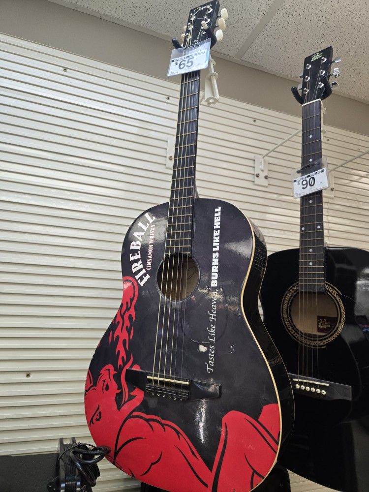 Johnson Acoustic Guitar Fireball whiskey