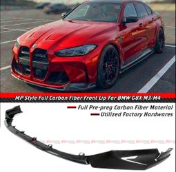 21-26 BMW G80 M3 G82 M4 Full Dry Carbon Fiber Front Bumper Lip