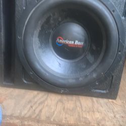 American Bass With Atrend Subwoofer Box