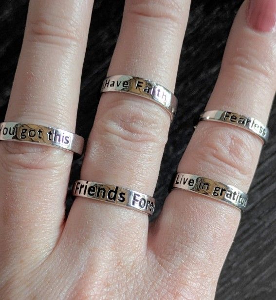 Sterling Silver Reversible Adjustable Rings 